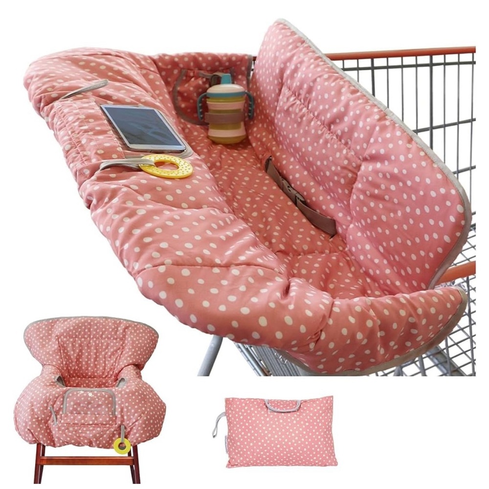Gray and Pink Shopping Cart & Highchair Cover never opened or used